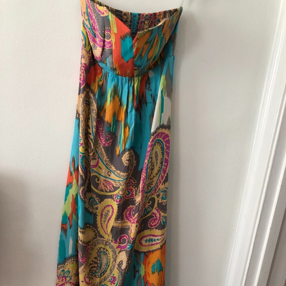 Alice & Trixie 'Fontaine' Print Silk Maxi Dress